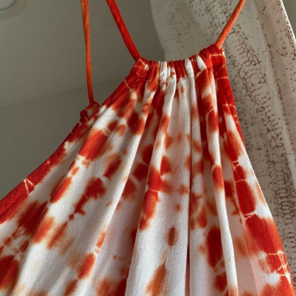 New YFB Young Fabulous & Broke Elie Trapeze Dress Tie Dye
